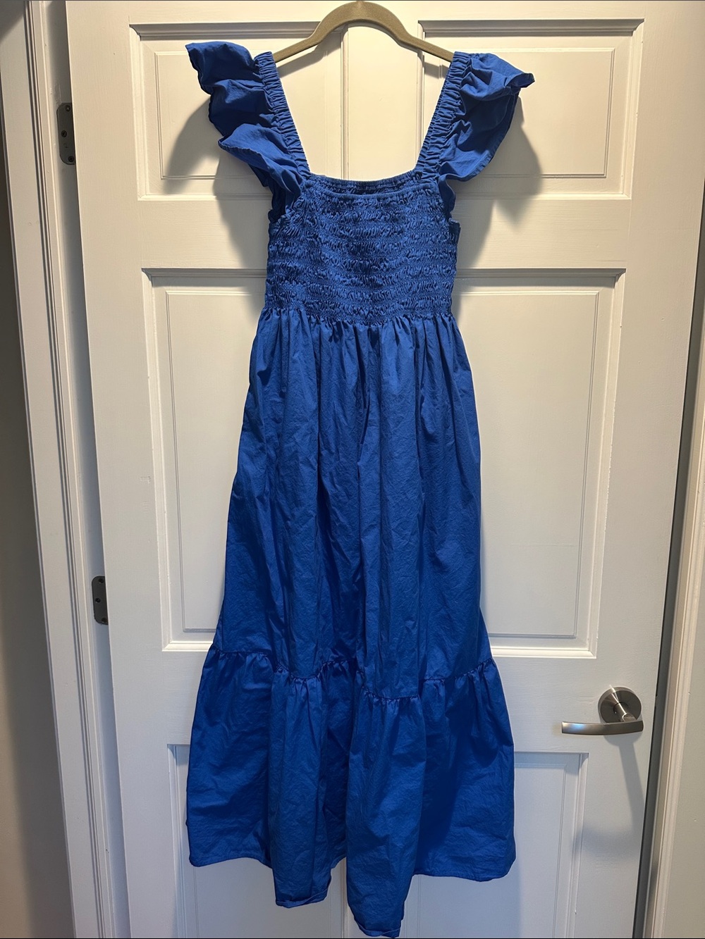 Royal Blue Ruffle Strap Summer Dress